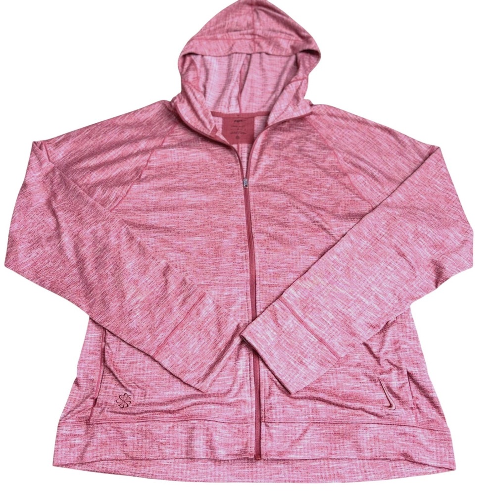 Nike Yoga Dri-FIT Full-Zip Hoodie Women Size L Pink Casual Gym Walking
Sporty